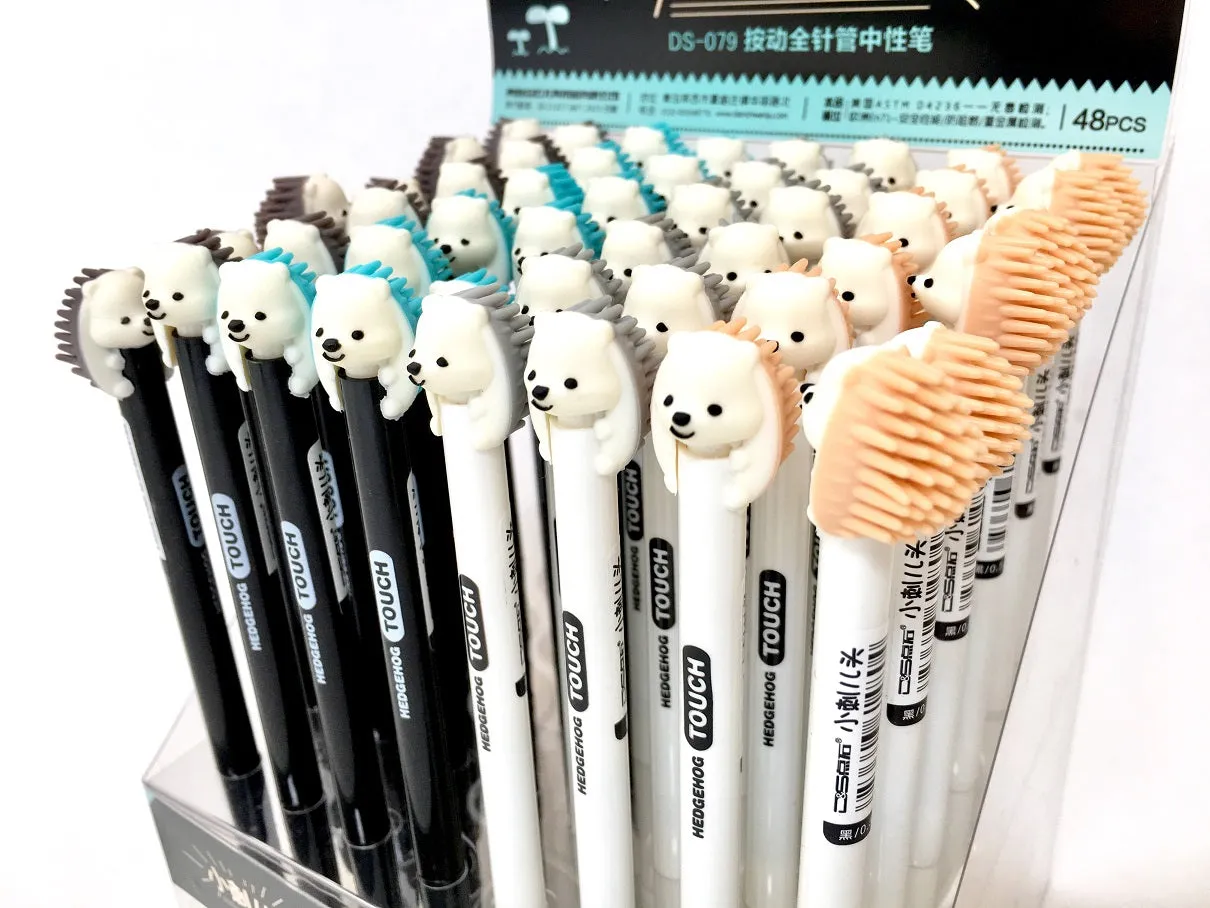 22219 HEDGEHOG GEL PEN-48