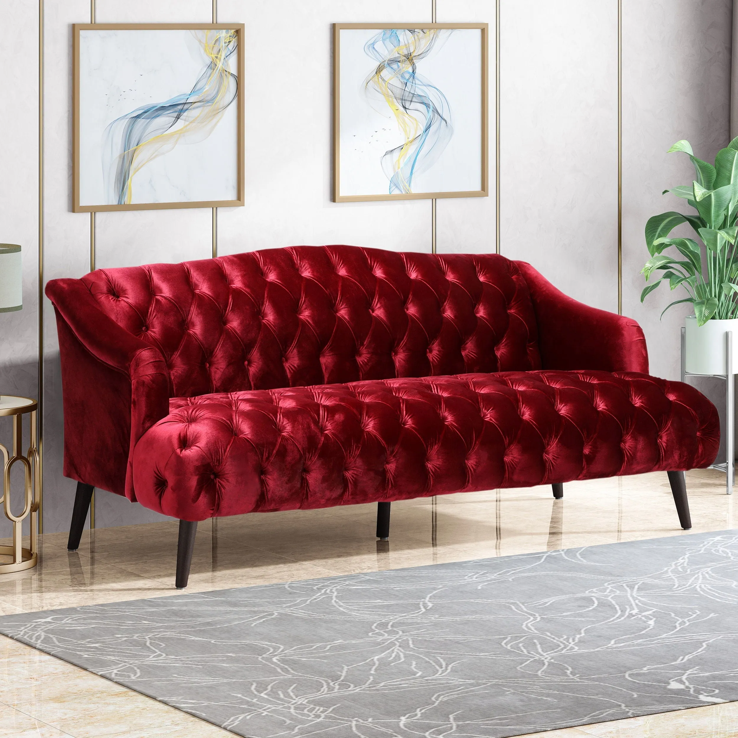 Comfy 3 Seat Sofa With Wooden Legs, For Living Room And Study by Couch.com