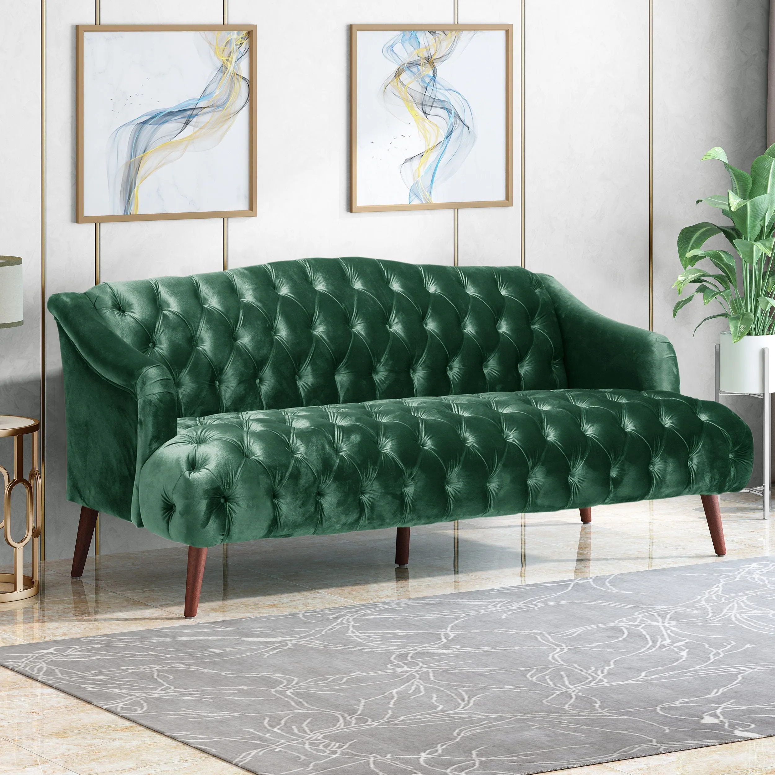 Comfy 3 Seat Sofa With Wooden Legs, For Living Room And Study by Couch.com