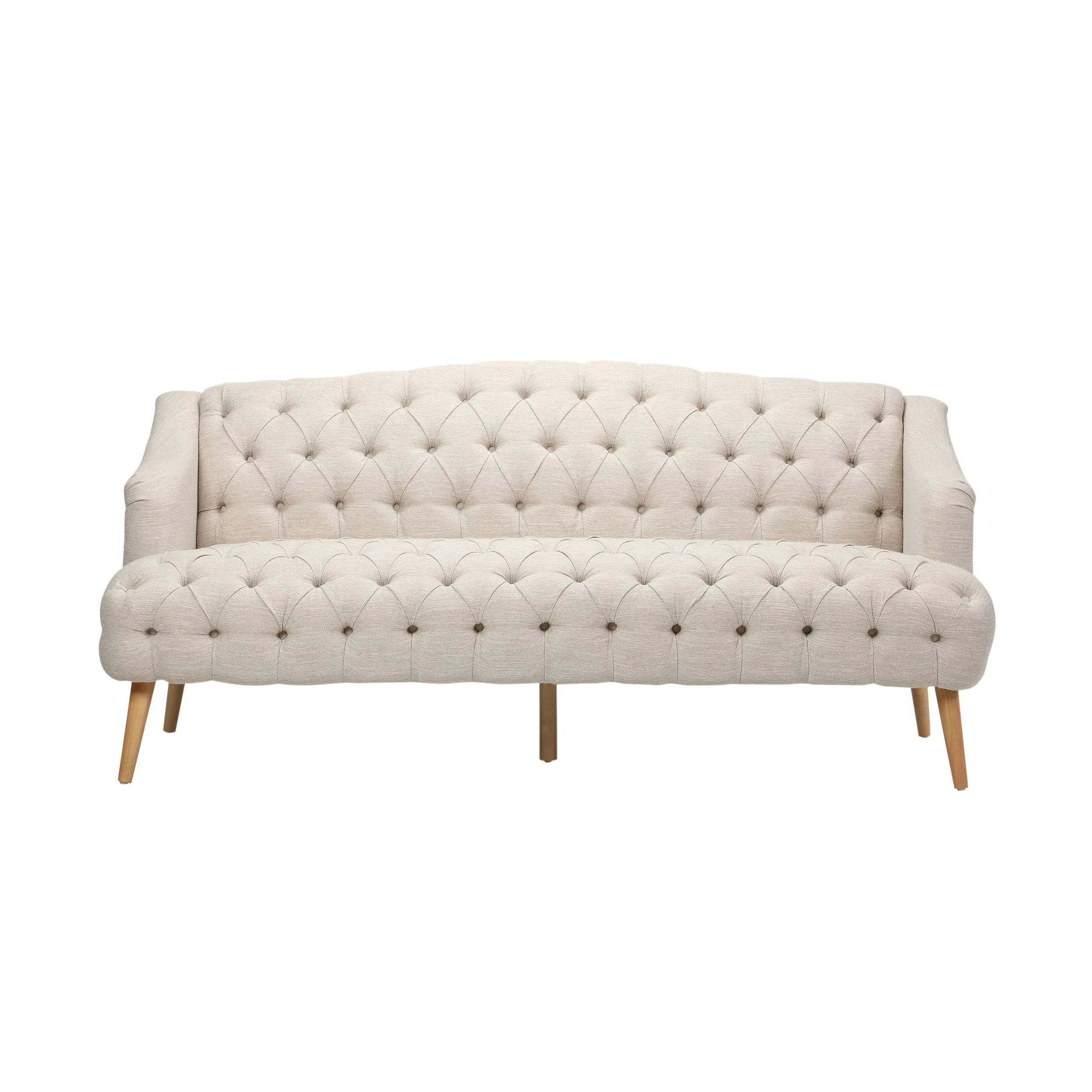 Comfy 3 Seat Sofa With Wooden Legs, For Living Room And Study by Couch.com