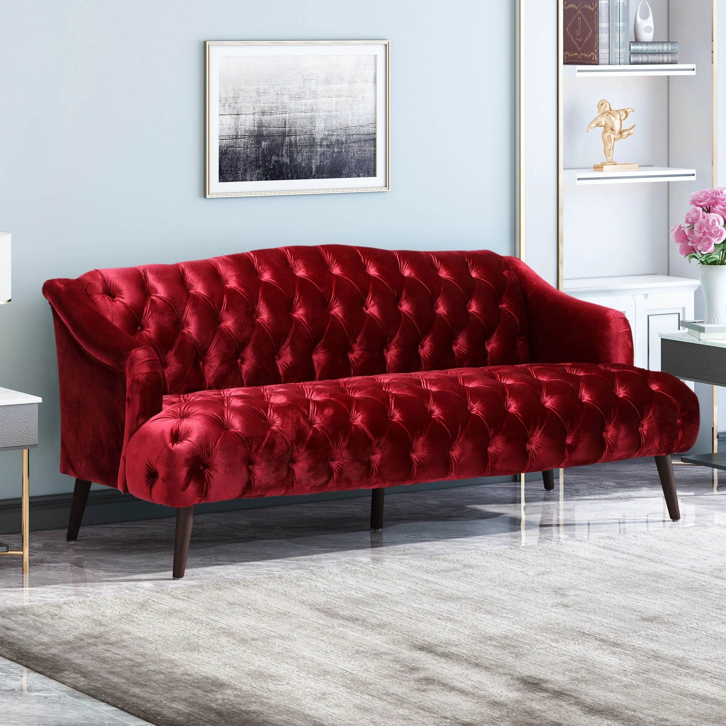 Comfy 3 Seat Sofa With Wooden Legs, For Living Room And Study by Couch.com