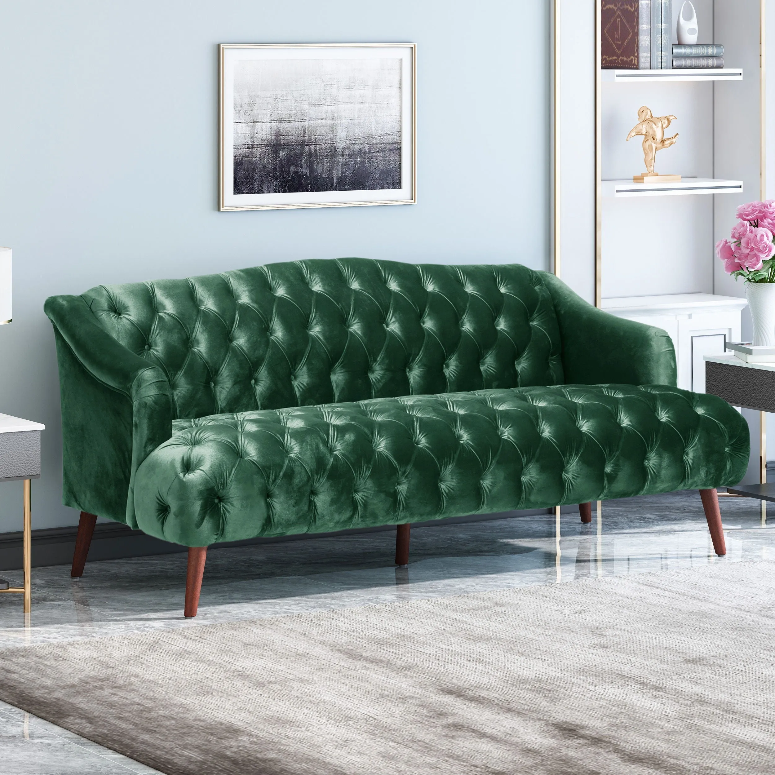 Comfy 3 Seat Sofa With Wooden Legs, For Living Room And Study by Couch.com