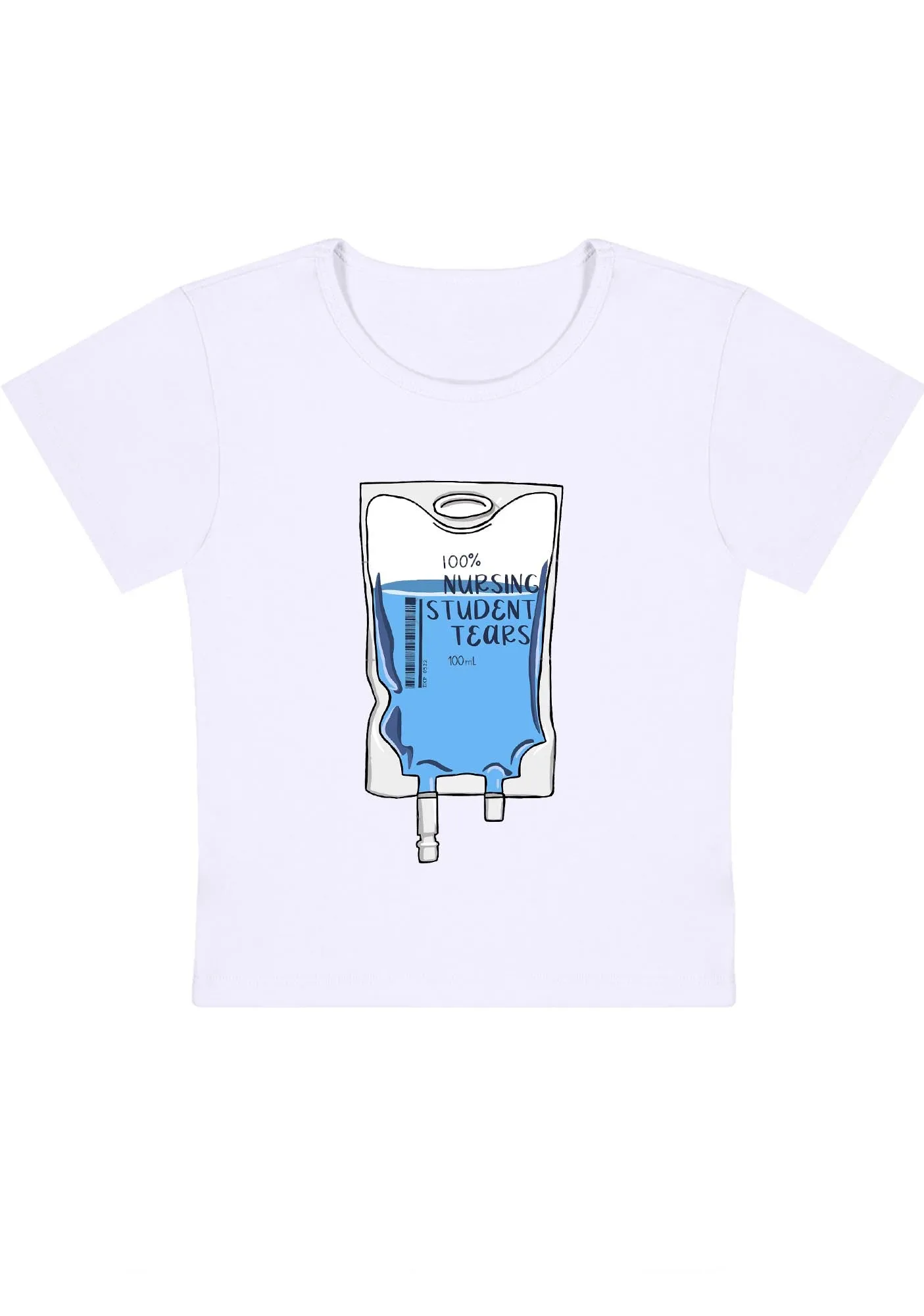 Curvy 100% Nursing Student Tears Baby Tee