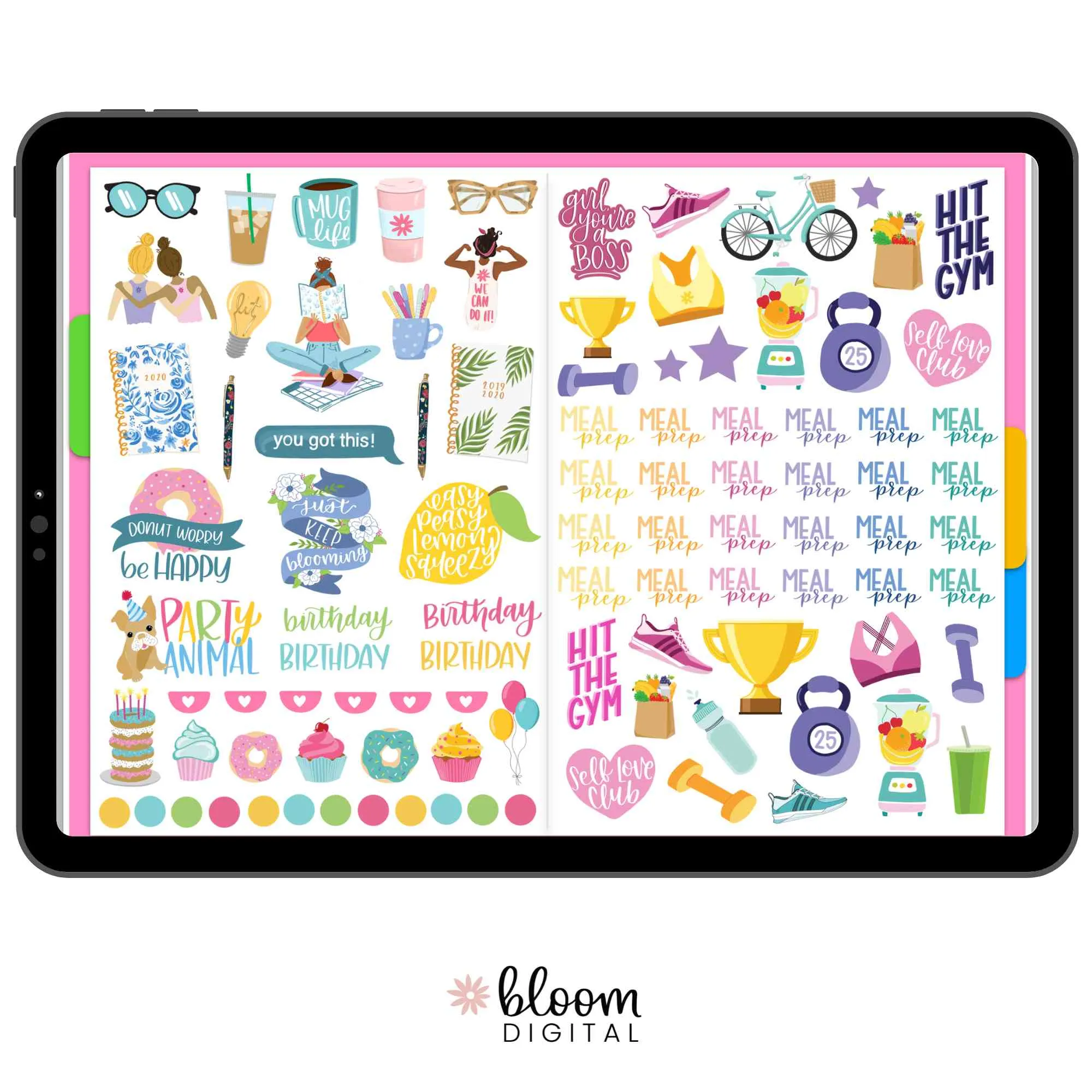 Digital Sticker Pack, Productivity Stickers