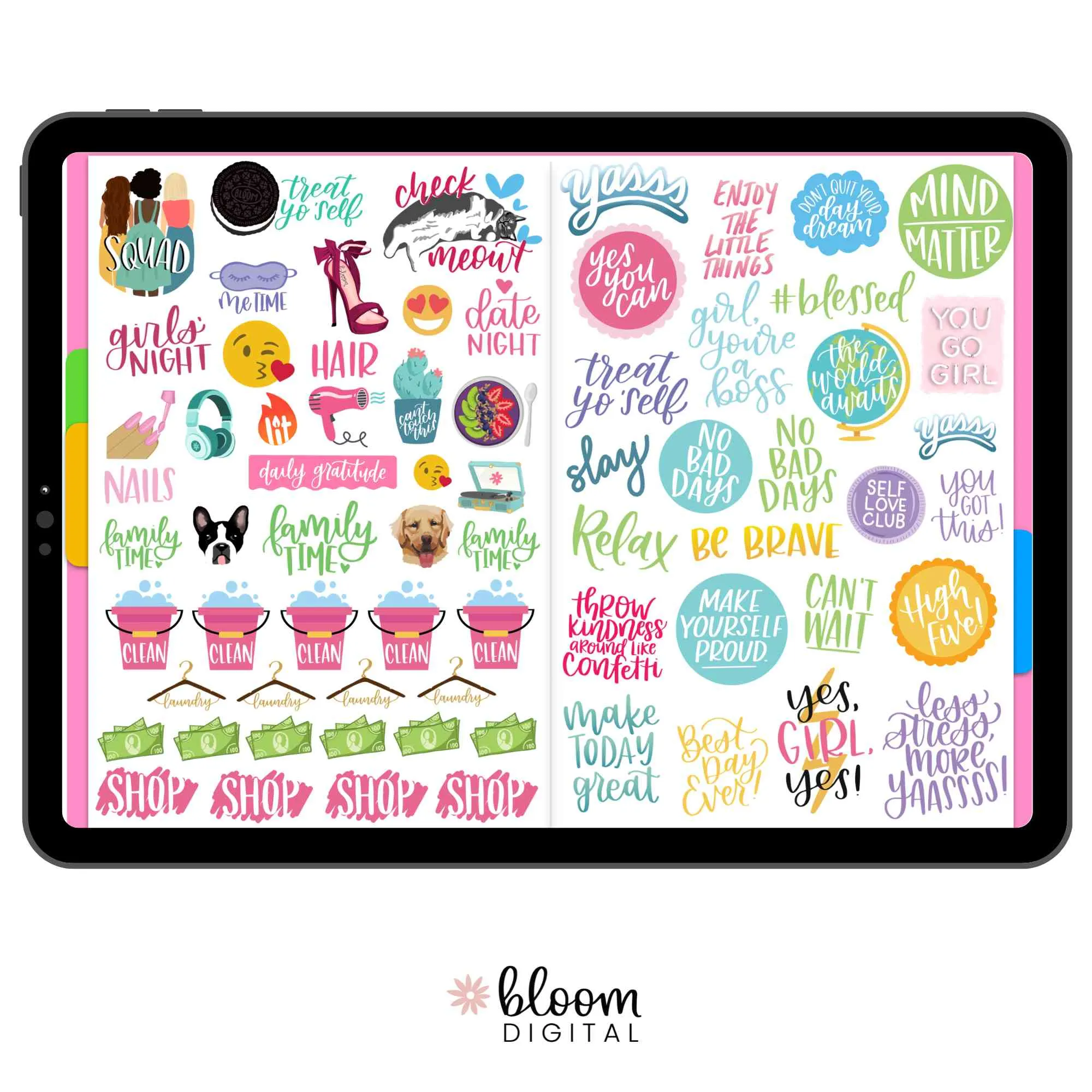Digital Sticker Pack, Productivity Stickers