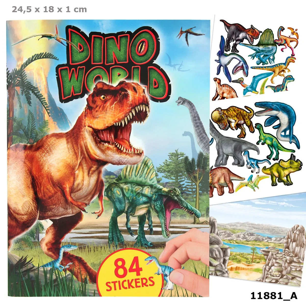 Dino World Sticker Book with puffy stickers