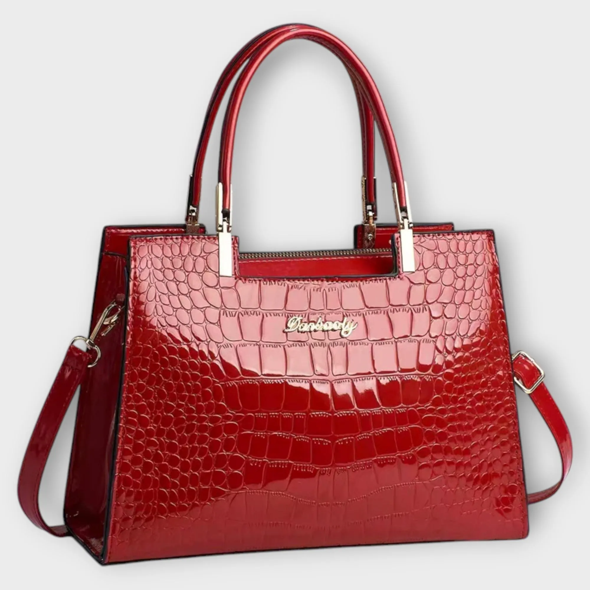 Mave | Glossy Croc Handbag