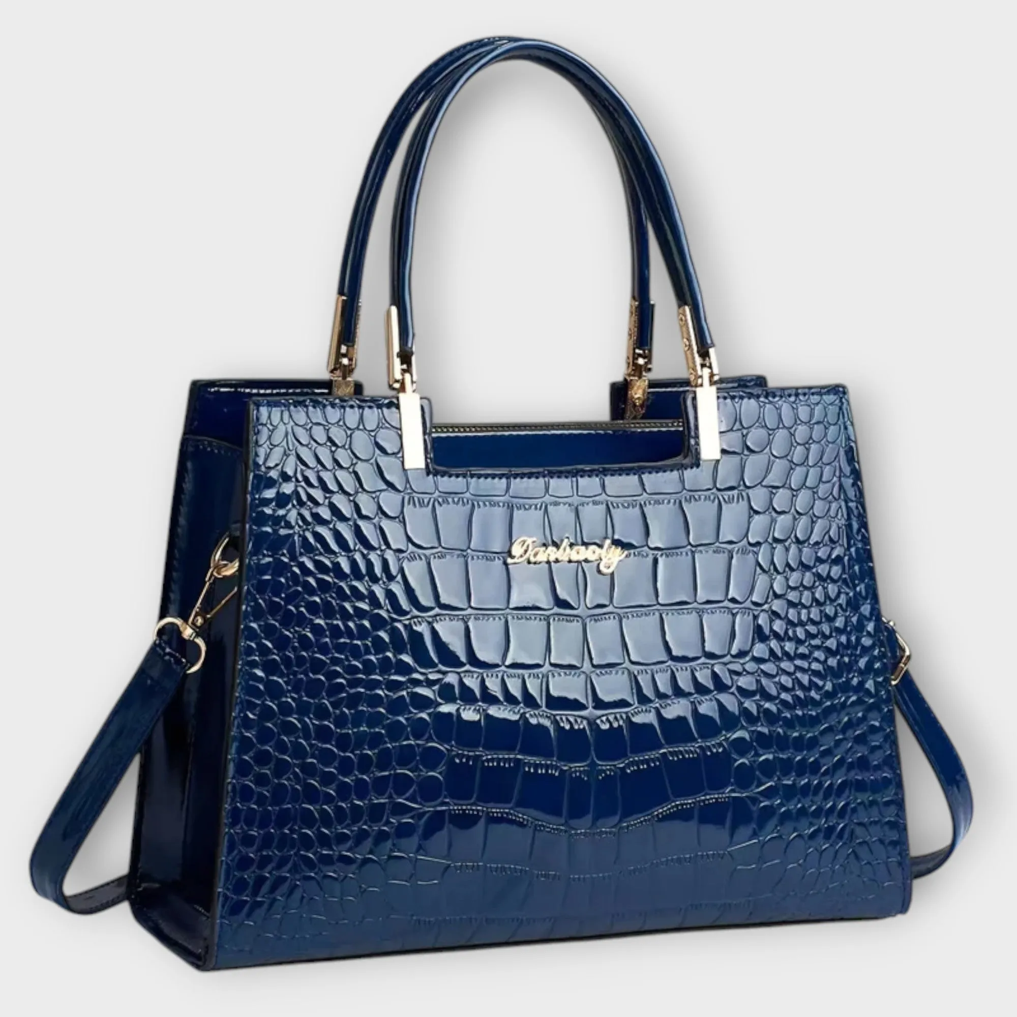 Mave | Glossy Croc Handbag