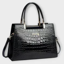 Mave | Glossy Croc Handbag