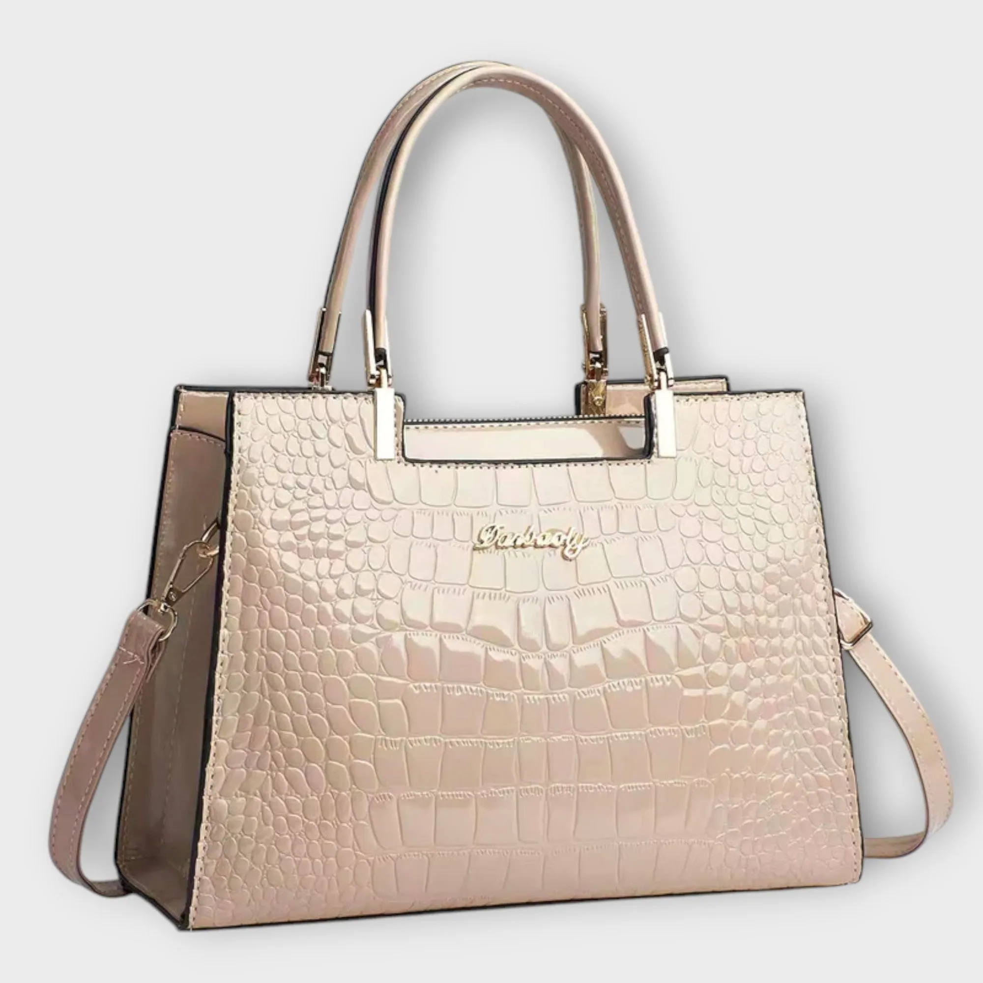 Mave | Glossy Croc Handbag
