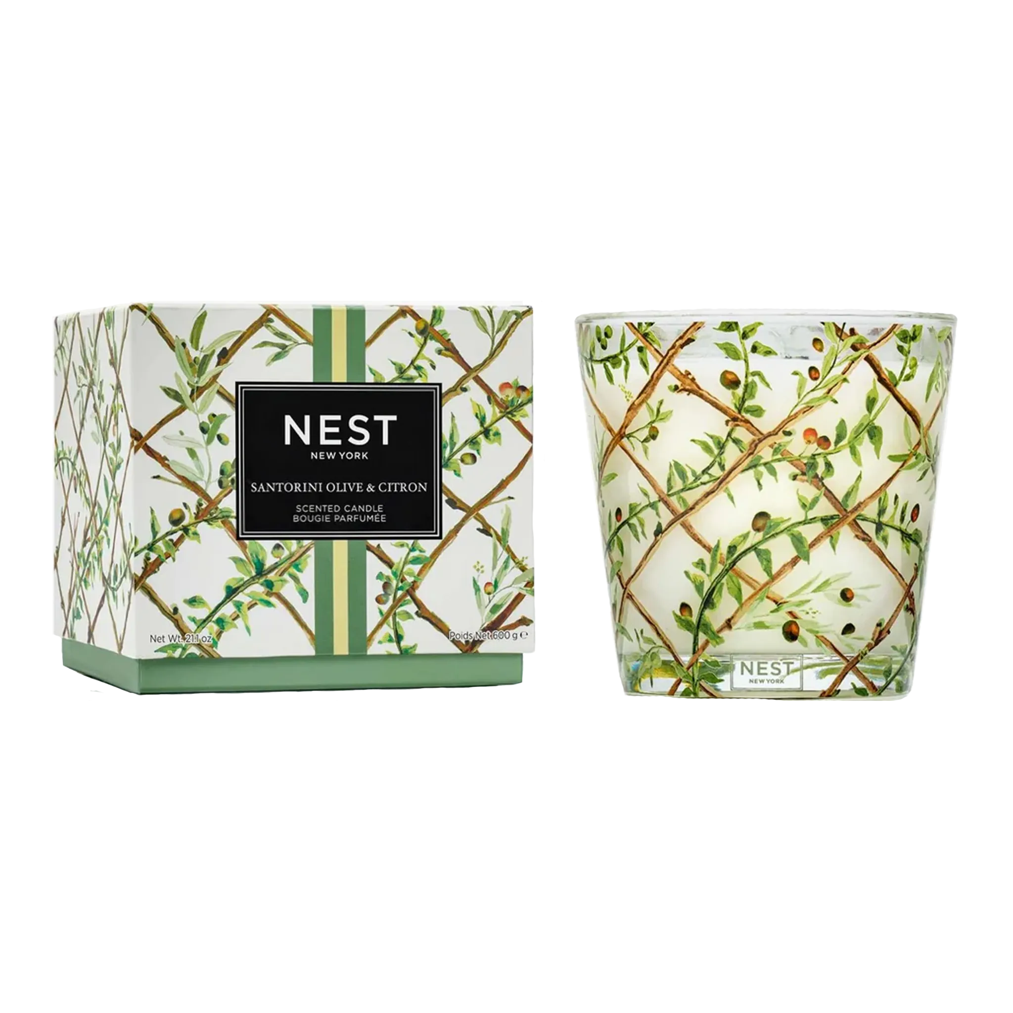 Santorini Olive & Citron 3 Wick Candle