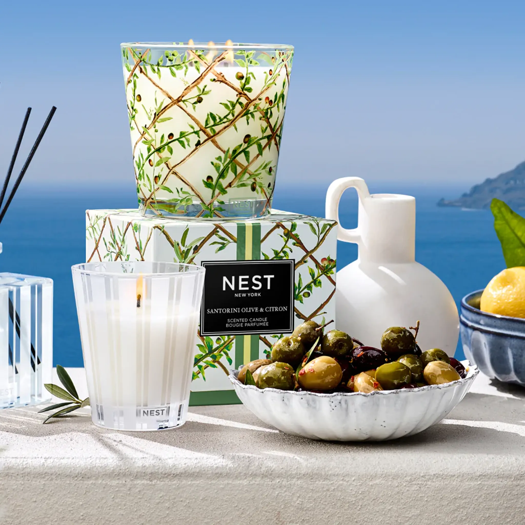 Santorini Olive & Citron 3 Wick Candle