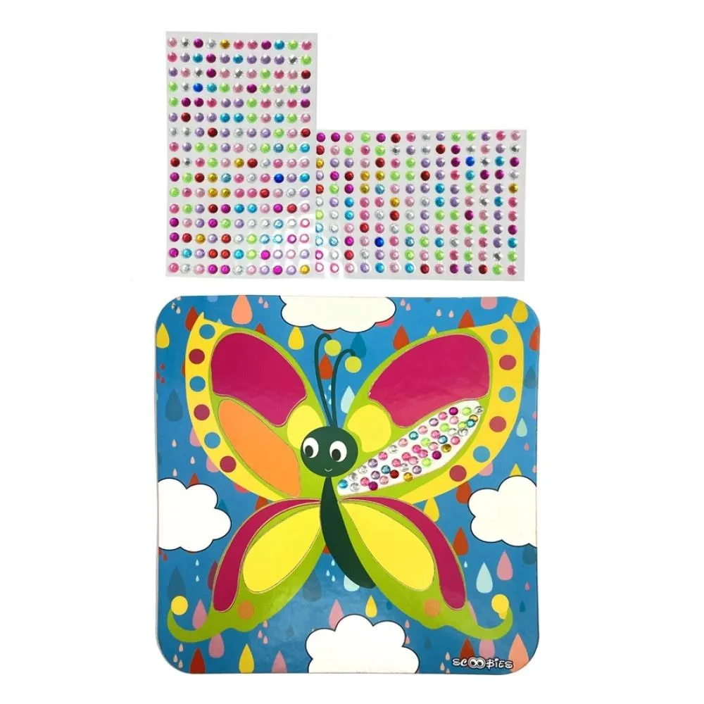Scoobies Stick N Fun Pompom | Butterflies | 600 Pieces | DIY Decor | Educational Stick Puzzle Toy | kids DIY Joy Pack | Gift for kids