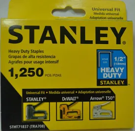 STANLEY STAPLE  1/2 IN 1250 PC