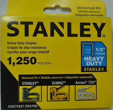 STANLEY STAPLE  1/2 IN 1250 PC