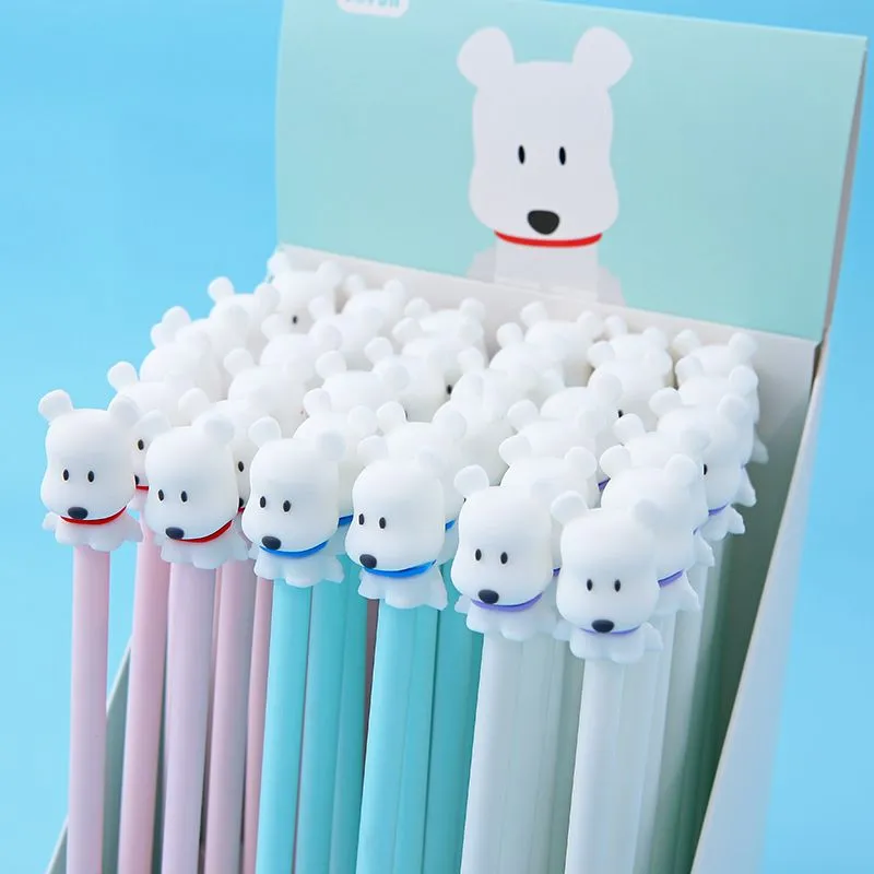 X 22332 WHITE DOG GEL PEN-DISCONTINUED